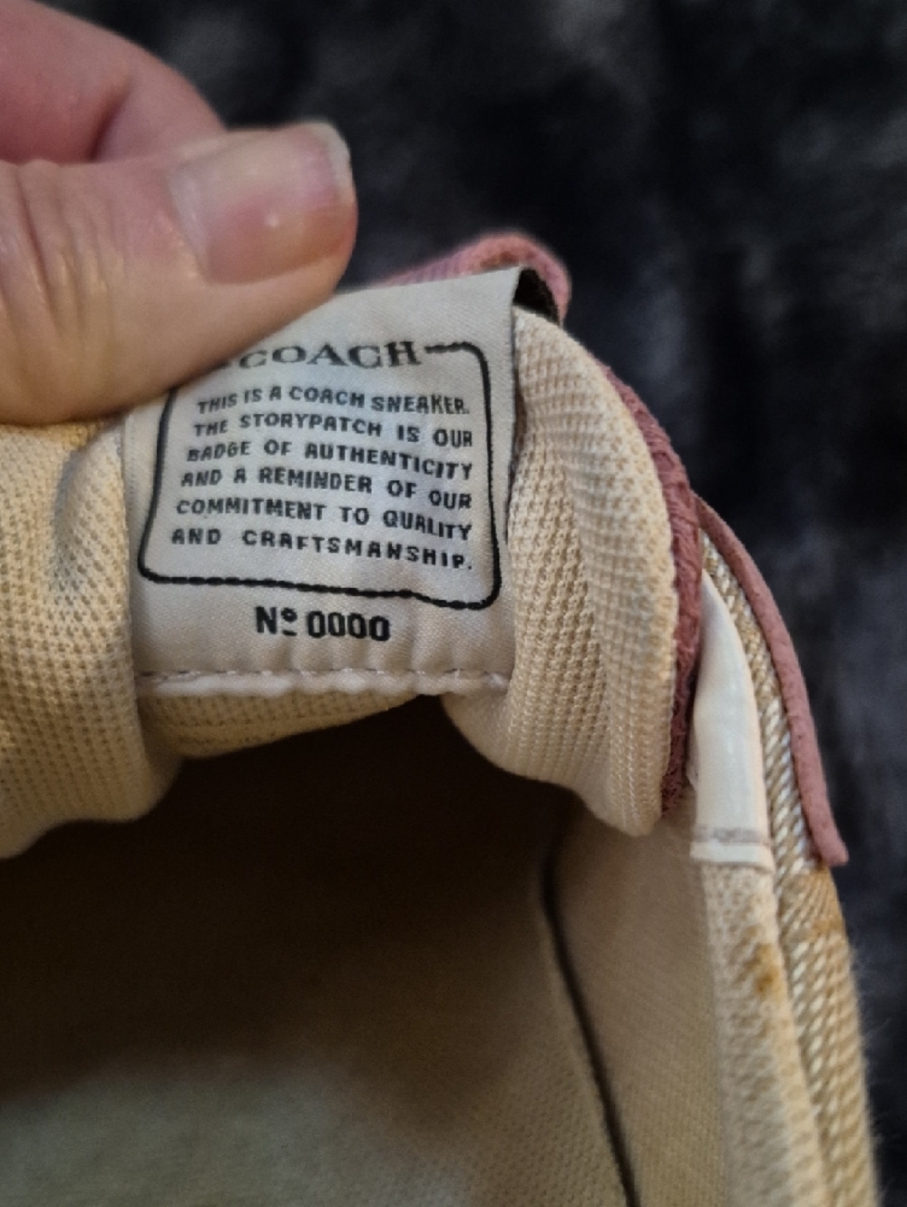 Coach Pink and Tan Logo Panel Sneakers - Picture 4 of 9